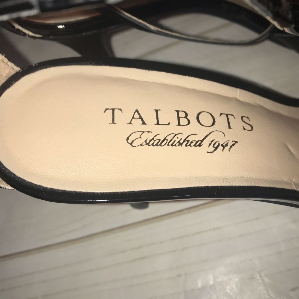 Talbots Getty Black Patent Leather Heel-Size 6B - Picture 7 of 8